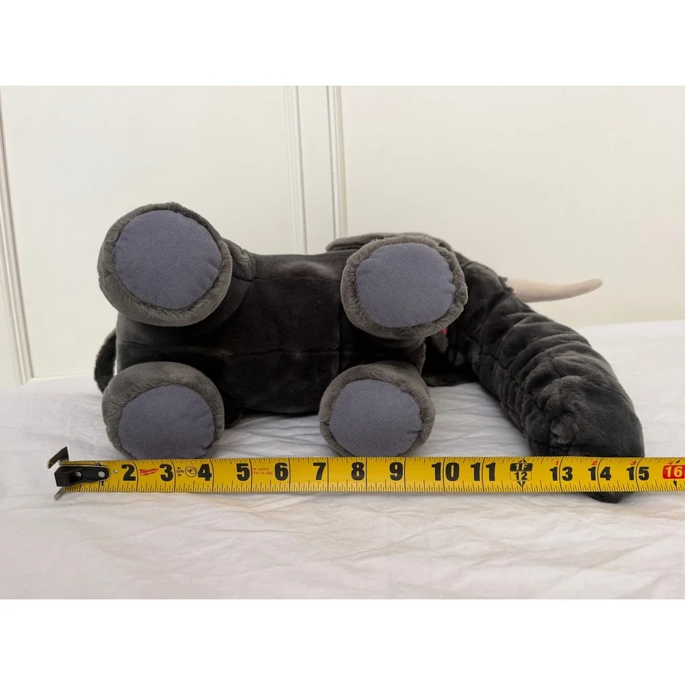 Folkmanis Plush Elephant Stuffed Animal Soft Toy Charcoal Grey Safari HandPuppet